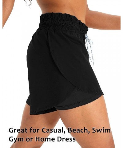 Women's Quick Dry Swim Shorts High Waist Summer Board Shorts Floral Beach Shorts Swim Trunks No Liner Hw01 Black $10.32 Swims...