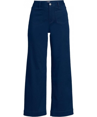 Women's High Rise Patch Pocket Chino Crop Pants Deep Sea Navy $29.17 Pants