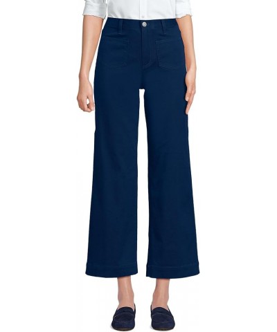 Women's High Rise Patch Pocket Chino Crop Pants Deep Sea Navy $29.17 Pants