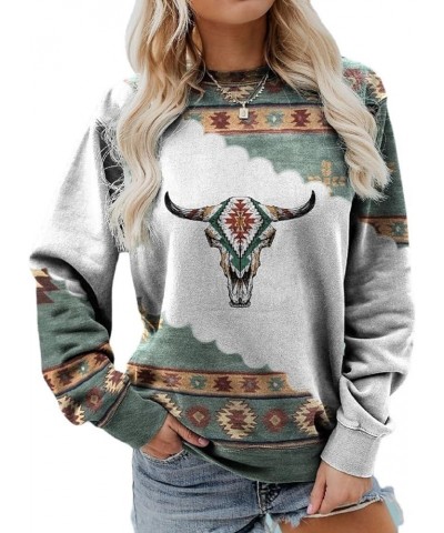 Womens fall fashion 2023 hoodies Western Aztec Geometric Long Sleeve Sweatshirts Ethnic Graphic Pullover Casual Tops P $8.69 ...