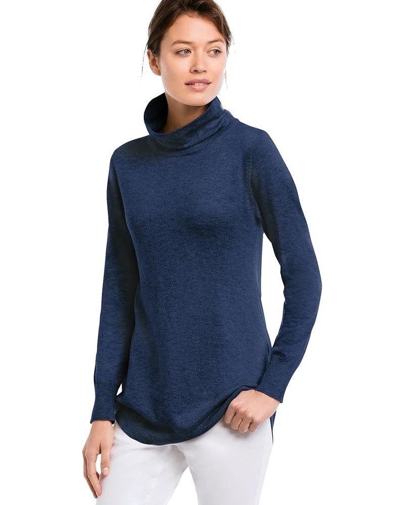 Women's Plus Size Audrey Turtleneck Sweater Pullover Vintage Navy $23.94 Sweaters