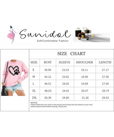 Womens Love Heart Printed Cute Graphic Shirt Crewneck Casual Pullover Cotton Loose Mother's Day Tops 02-blue and White $9.50 ...