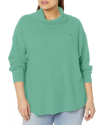 Women's Long Sleeve Turtleneck Big & Tall Crème De Menthe $13.19 T-Shirts