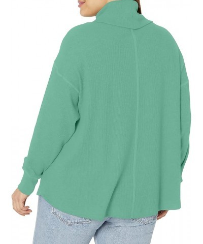 Women's Long Sleeve Turtleneck Big & Tall Crème De Menthe $13.19 T-Shirts