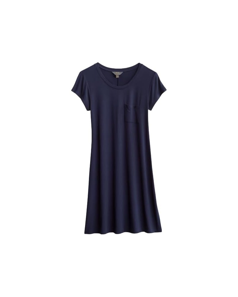 Alison Short Sleeve One Pocket Scoop Neck T-Shirt Dress - Market & Spruce Navy $11.61 Dresses