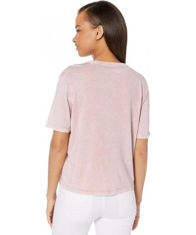 Women's Crewneck Short Sleeve Tee T-Shirt Pink & Beige $23.35 T-Shirts