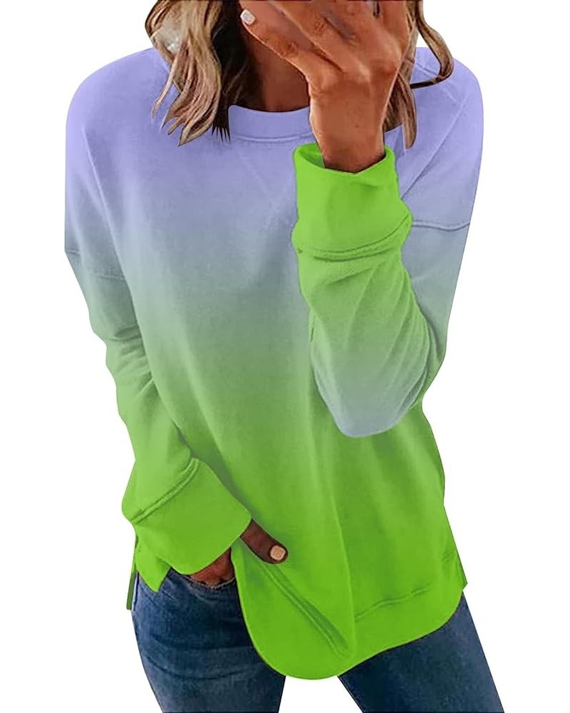 Sweatshirts For Women Oversized Crewneck Gradient Print Fall Fashion Loose Fit Long Sleeve Pullover Teen Girls Casual Hoodies...