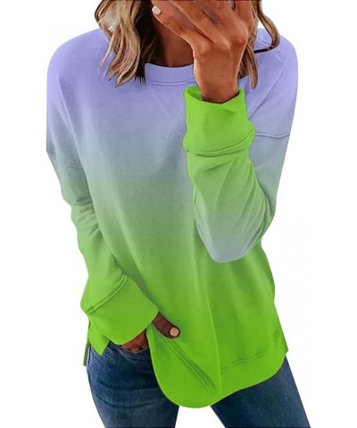 Sweatshirts For Women Oversized Crewneck Gradient Print Fall Fashion Loose Fit Long Sleeve Pullover Teen Girls Casual Hoodies...