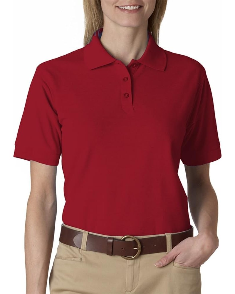 8541 Ladies Whisper Pique Polo Apple Cardinal $9.58 Shirts