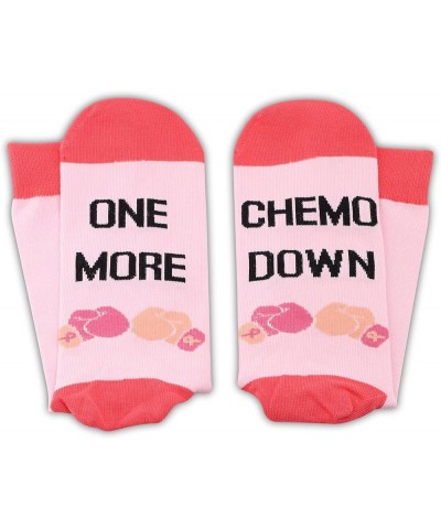 2 Pairs Cancer Survivor Gift Cancer Awareness Fighter Socks Breast Cancer Socks One More Chemo Down Socks One More Chemo Down...