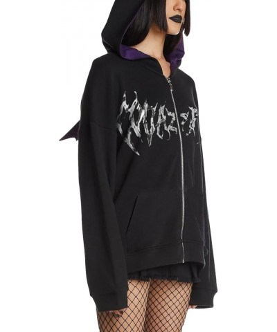 Zip Up Hoodies for Women Y2K Halloween Spider Web Hoodie Sweatshirt Oversized Hooded Coat Harajuku Jacket with Pockets Black2...