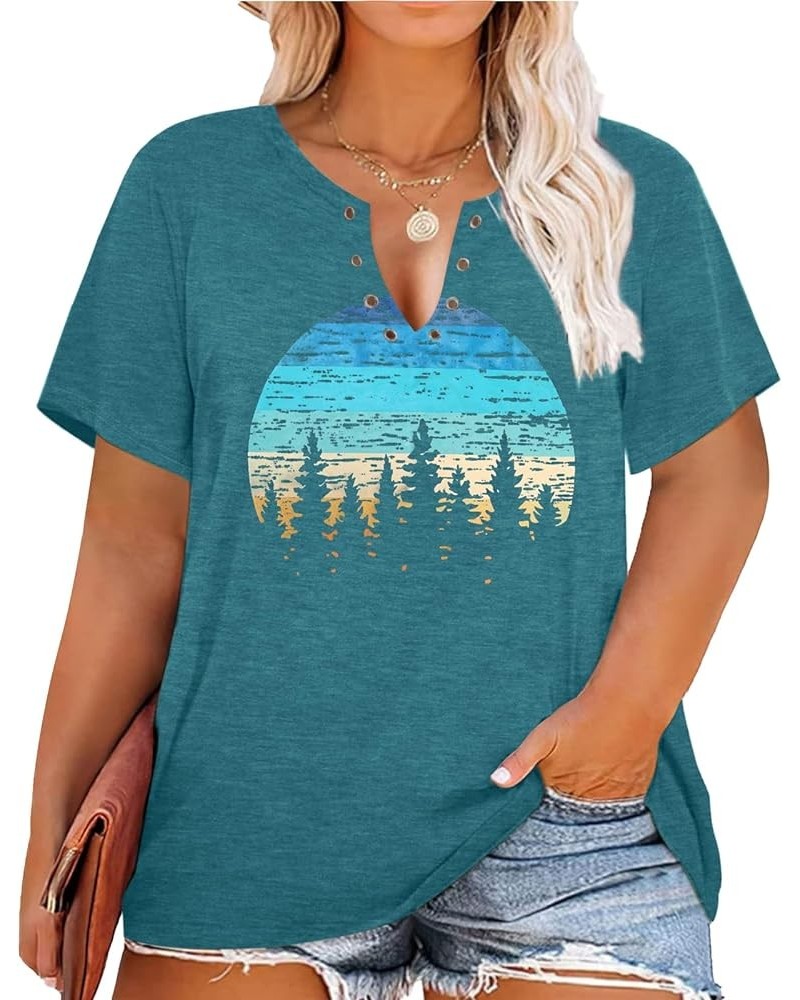 Women Plus Size Top Cute Funny Inspirational Kind Graphic Tees Tops A-z02 Green $11.52 Activewear