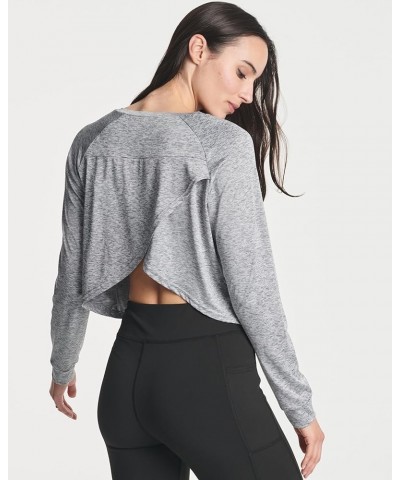 4 Pack: Women's Dry-Fit Long Sleeve Petal Back Crop Top - Athletic Cropped Tee (Available in Plus Size) Standard Set 1 $26.03...