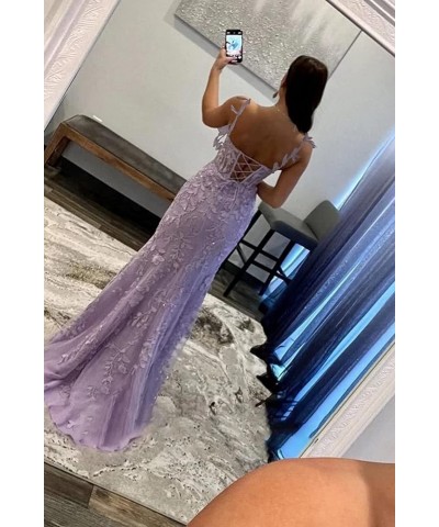 Mermaid Prom Dresses for Women Long Spaghetti Strap Formal Evening Gown Silver $40.28 Dresses