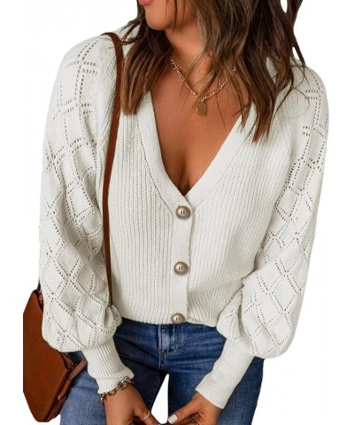 Womens 2024 Fall Cute Sweaters Color Block Long Sleeve Deep V Neck Knit Pullover Sweaters for Women C-white $19.80 Sweaters