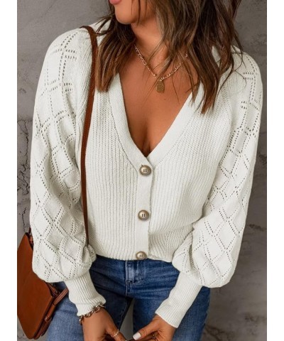 Womens 2024 Fall Cute Sweaters Color Block Long Sleeve Deep V Neck Knit Pullover Sweaters for Women C-white $19.80 Sweaters