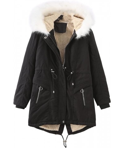 Womens Winter Long Coat Winter Parkas Long Sleeve Zip Up Hooded Jackets Casual Warm Parkas Thick Plus Size Outwear Winter Coa...