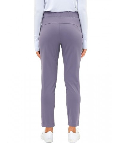 Women's Pants with Deep Pockets 7/8 Stretch Ankle Sweatpants for Golf, Athletic, Lounge, Travel, Work Purple $22.39 Pants