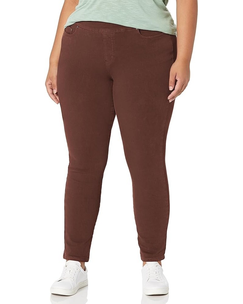 Women's 4 Way Stretch Skinny Ankle Jean Brown $12.23 Jeans