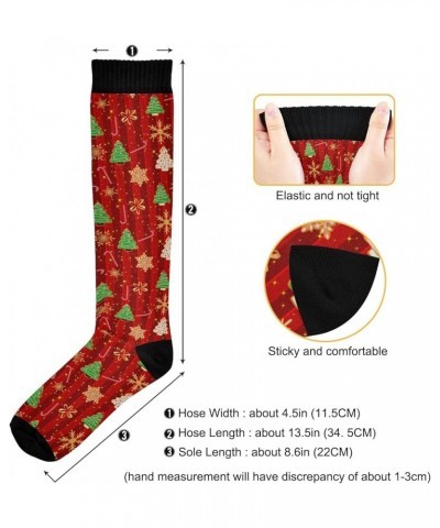 White Goose Compression Socks for Women and Men Circulation Cute Long Socks for Athletic Running 2 2 Gingerbread $10.61 Activ...