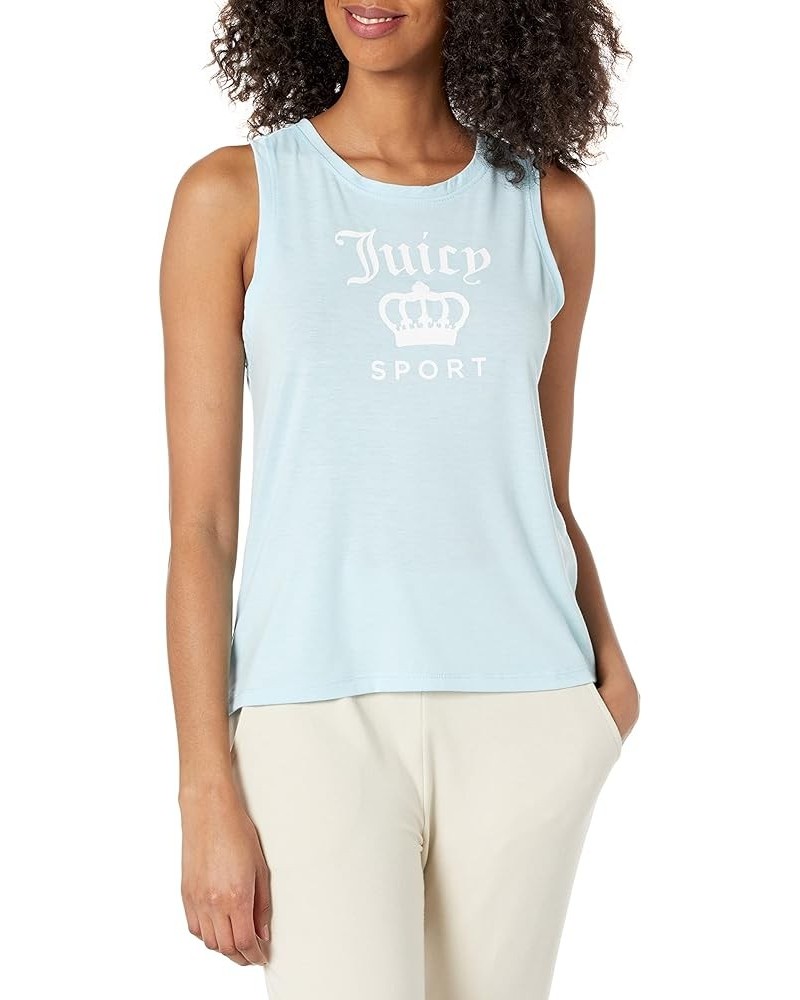 Women's Sleeveless Sport Logo Tank Crystal Blue $9.47 Tanks