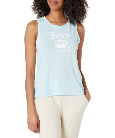 Women's Sleeveless Sport Logo Tank Crystal Blue $9.47 Tanks