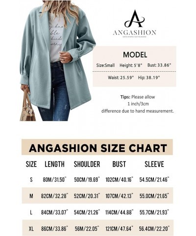 Women Casual Blazer Jacket - Long Sleeve Open Front Cardigan Lapel Button Work Office Blazers with Pockets Light Green $24.74...