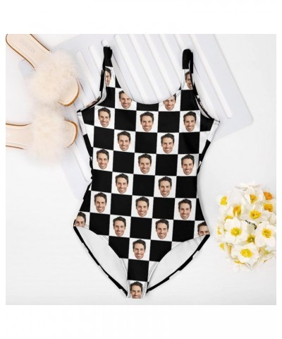 Custom Face Swimsuits for Women One Piece Personalized Funny Bathing Suits with Husbands Faces for Summer Holiday Checked $15...