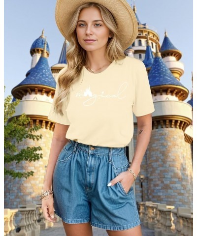 Magical Shirt for Women Magic Kingdom Tshirt Family Vacation Tee Magic Castle Graphic T-Shirt Summer Causal Short Sleeve Tops...