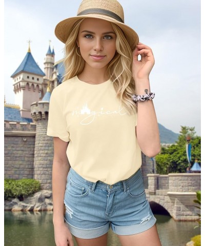 Magical Shirt for Women Magic Kingdom Tshirt Family Vacation Tee Magic Castle Graphic T-Shirt Summer Causal Short Sleeve Tops...