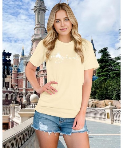 Magical Shirt for Women Magic Kingdom Tshirt Family Vacation Tee Magic Castle Graphic T-Shirt Summer Causal Short Sleeve Tops...