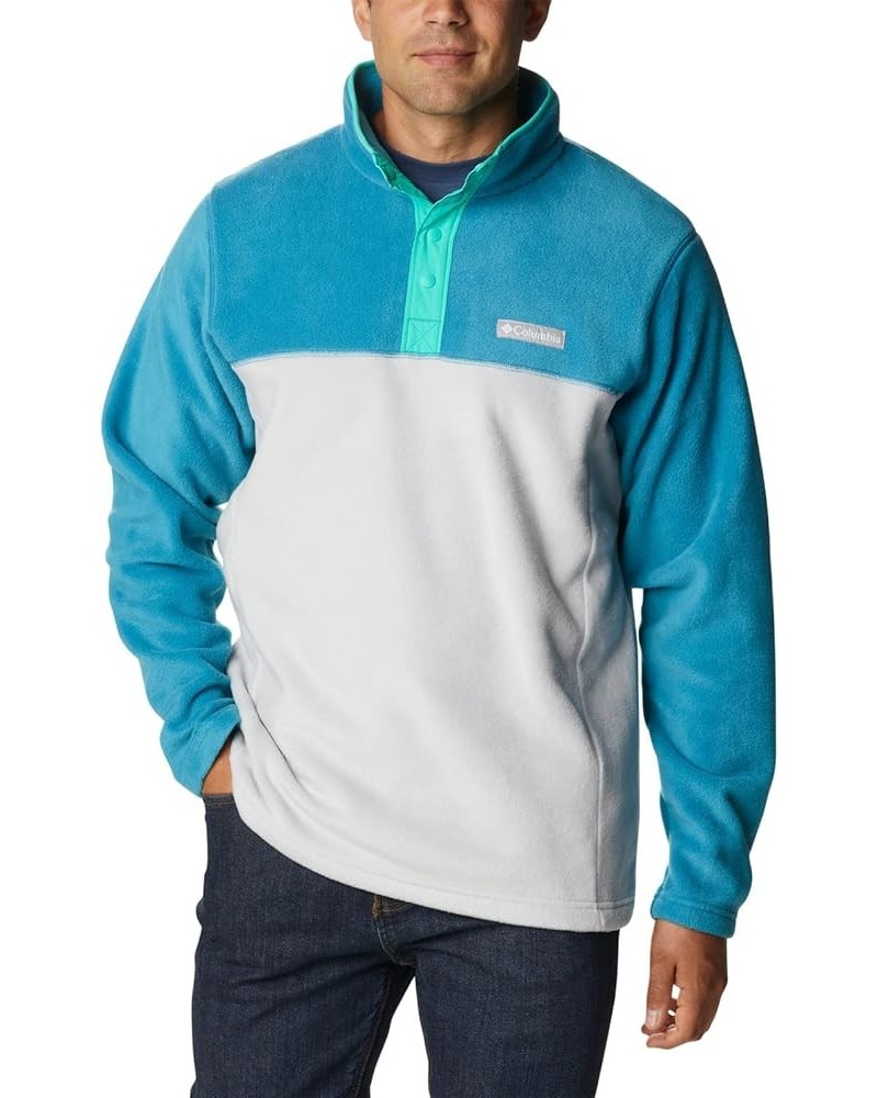 Men's Steens Mountain Half Snap Nimbus Grey/Deep Marine/Electric Turquoise U $17.55 Jackets