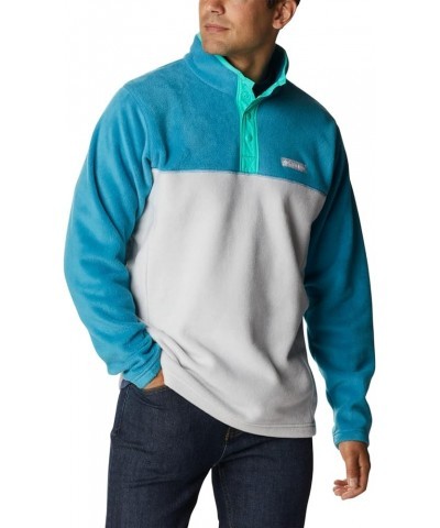 Men's Steens Mountain Half Snap Nimbus Grey/Deep Marine/Electric Turquoise U $17.55 Jackets