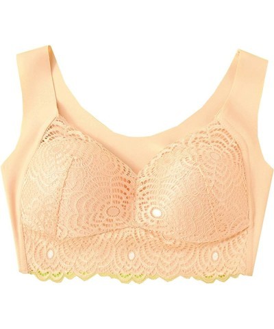 Women's Lingerie Plus Size Sleep Lounge Lace Sling Hollow No Steel Underwear for Sex Naughty Play Beige $10.19 Sleep & Lounge