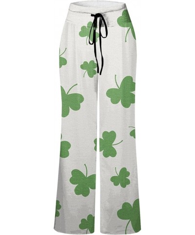 Jogging Plus Size Floofy Slacks Womens Tapered St Patrick's Day Polyester Comfortable Empire Waist Regular 01-mint Green $7.6...