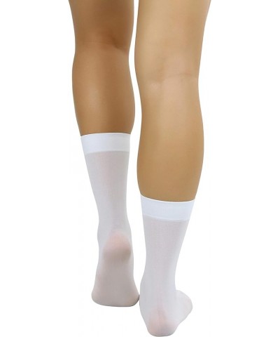 Womens Pack of 6 Trouser Solid Print Anklet Socks Off-white (6-pack) $10.17 Socks