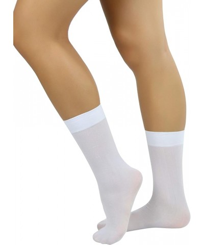 Womens Pack of 6 Trouser Solid Print Anklet Socks Off-white (6-pack) $10.17 Socks