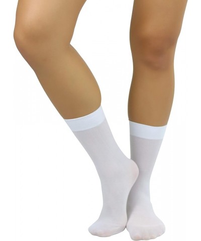 Womens Pack of 6 Trouser Solid Print Anklet Socks Off-white (6-pack) $10.17 Socks