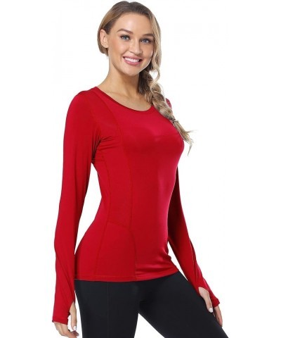 Quick-Drying Running Long Sleeve Shirt for Women Workout Shirts 01:black, Grey, Red, Pack of 3 $11.54 Activewear