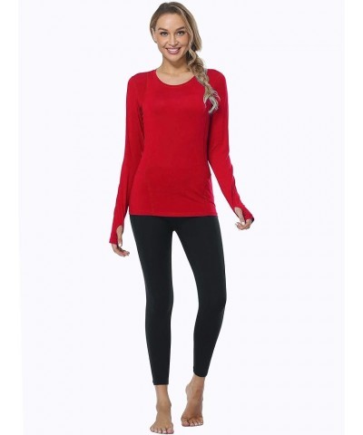 Quick-Drying Running Long Sleeve Shirt for Women Workout Shirts 01:black, Grey, Red, Pack of 3 $11.54 Activewear