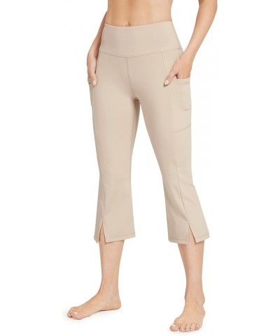 Bootcut Yoga Pants for Women Capri with Pockets High Waisted Casual Work Khaki $13.12 Pants