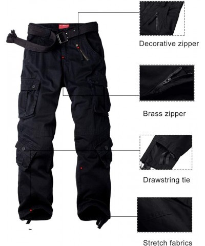 Women's Cargo Pants Quick Dry Casual Military Army Camo Combat Work Casual Pants with Pockets Black $27.83 Uniforms