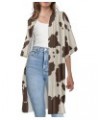 Womens Short Sleeves Cardigan Loose Swimsuit Cover Up Thin Coat Cape Kimono Cardigan S-4XL Cow $18.59 Sweaters