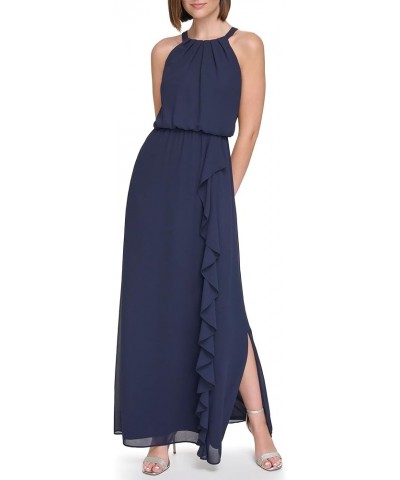 Women's Plus Chiffon Maxi Sleeveless-Guest of Wedding Navy $43.69 Dresses