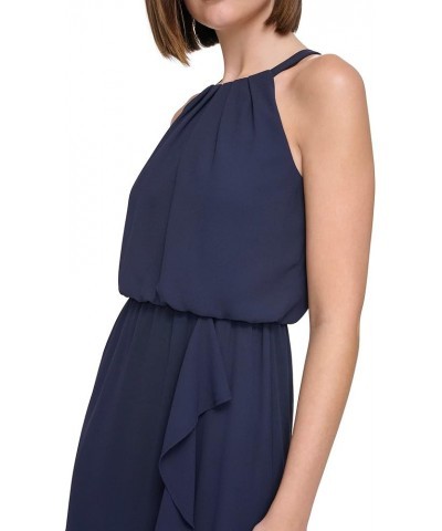 Women's Plus Chiffon Maxi Sleeveless-Guest of Wedding Navy $43.69 Dresses