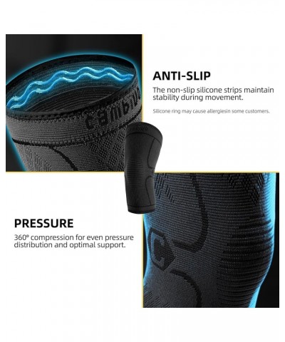 2 Pack Knee Braces for Knee Pain, Knee Compression Sleeve for Men and Women, Knee Support for Meniscus Tear, Running, Weightl...