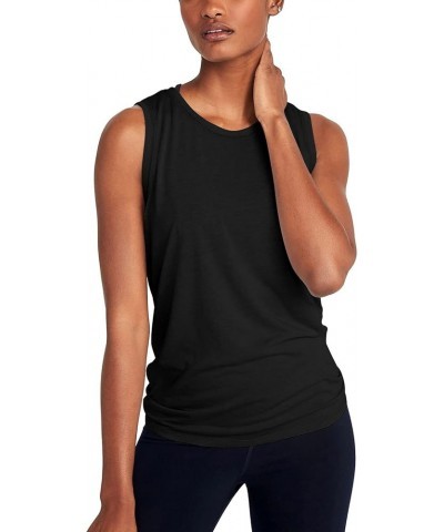 Workout Tops for Women Open Back Shirts Yoga Athletic Tops Running Muscle Tank Tops Black $11.72 Activewear