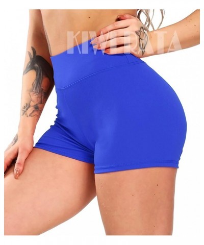 Women's High Waisted Yoga Shorts Sports Gym Ruched Butt Lifting Workout Running Hot Leggings 1 Classic- Royal Blue $10.19 Act...