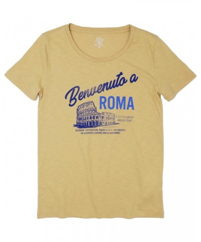 J.Crew Women's Short Sleeve Graphic T-Shirt Golden Mushroom Benvenuto a Roma $10.99 T-Shirts