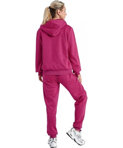 Track Suits for Women Set Sherpa lined Casual 2 Piece Outfits Sweatsuit Fuchsia 1 $27.13 Activewear